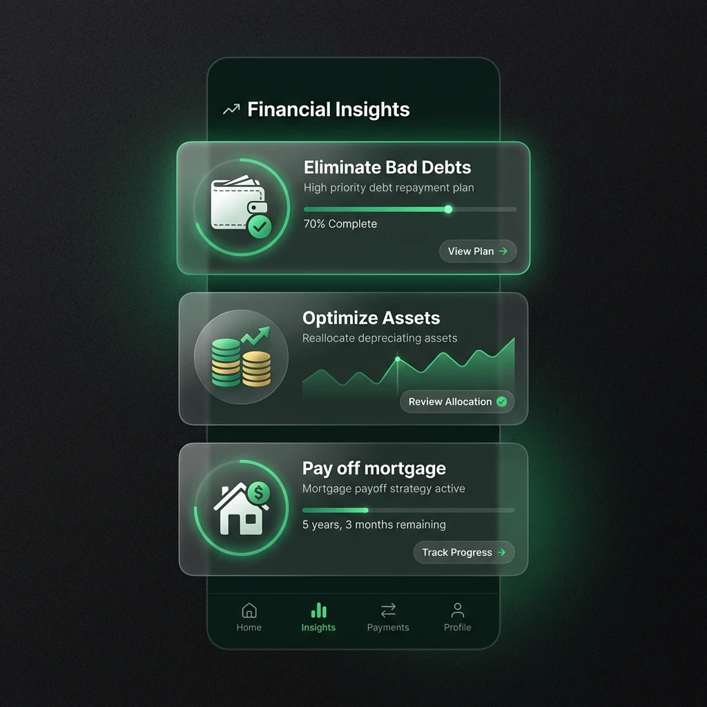 Baniya Financial Insights Cards